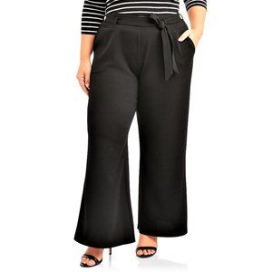 4X new Terra & Sky BLACK Wide Leg COMFY Pants